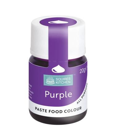Squires Kitchen Purple Food Colouring Paste Concentrated Food Colour for Use with Sugarpaste Icing Fondant Modelling Pastes Buttercream Royal Icing Cake Mixes and More - 20g
