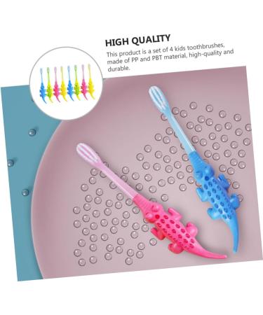 Minkissy 8-Piece Cartoon Animal Toothbrush Set - Eco-Friendly Wooden & Metal Toy Storage - Perfect for Kids' Dental Care - Buy Online on GoSupps.com