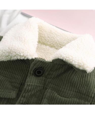 Volunboy Toddler Corduroy Sherpa Jacket | Warm Fleece Lined Coat for Baby Boys & Girls - 18 Months, Green - Buy Online on GoSupps.com