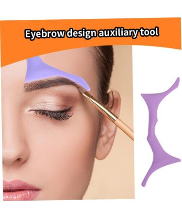 FOMIYES Eyebrow Stencils Brow Guide Stencil Brow Shaping Stencil Eyebrow Shaper Silicone Makeup Stencil Brow Guide Template Eyebrow Shaping Template Silica Gel Make up Blindfold Purple - Buy Online on GoSupps.com