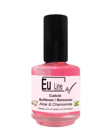 Euro Line Cuticle Remover Aloe & Chamomile Softener 15ml Salon Acrylic Preparation Liquid Nail Salon Treatment