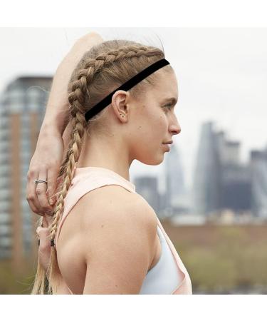 8 Pack Elastic Hair Bands for Men & Women - Sports Headbands for Football Yoga Running - Black Thin Hair Bands for Kids - Buy Online on GoSupps.com