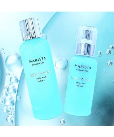 MARISTA White Rose Hydrosol 200 ml by Aroma Essence - Soothing & Deeply Hydrating Spray for Skin and Hair Pure Rose Face Toner Vegan Against Acne Scars & Rashes - Buy Online on GoSupps.com