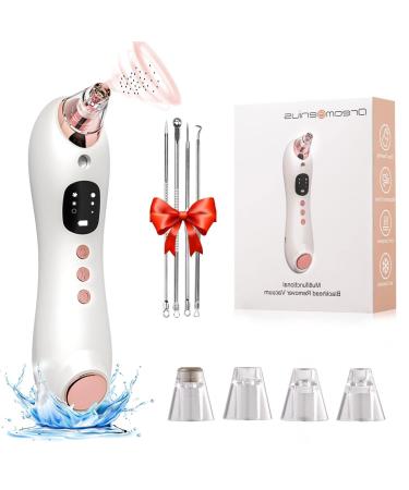Blackhead Remover Pore Vacuum with Hot Ice Compress, USB Rechargeable Blackhead Removal Tools with Water Spray, Electric Facial Pore Cleanser Vacuum Acne DGBP006