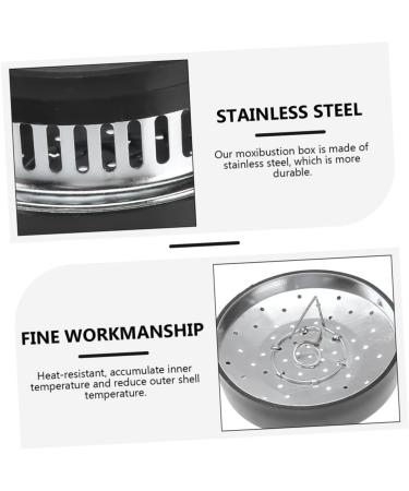 FOMIYES 6 STK Moxibustion Box - Adjustable Stand Burner & Aroma Diffuser | Stainless Steel & ABS Candle Holder - Buy Online on GoSupps.com