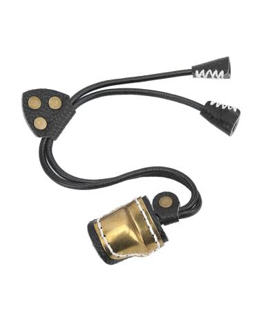 Bnineteet team archery thumb rings brass daema protection rings made of soft leather archery finger protection for traditional archery black