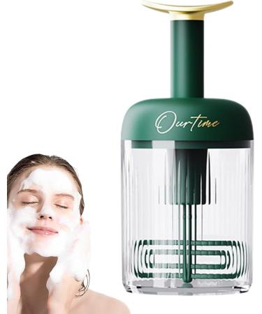 Janurium Cleanser Foamer | Transparent Manual Facial Cleanser Foamer Type - Portable Facial Cleansing Tools Deep Cleansing Detachable Fine Foam Green - Buy Online on GoSupps.com