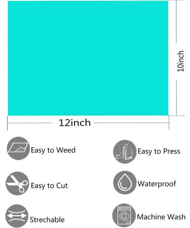 Caregy Heat Transfer Vinyl for T-Shirts 12x10 - 36 Sheets HTV Bundle in 36 Colors - Buy Online on GoSupps.com