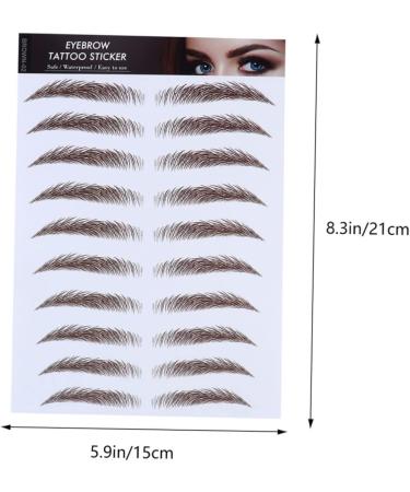 FOMIYES 15 Pcs Eyebrow Stickers Waterproof Makeup False Eyebrows Cosmetics Eyebrow Tool 6d Make up Template 1 count (Pack of 1) Brownx3pcs - Buy Online on GoSupps.com