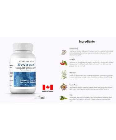 Sedapax Relaxing Formula - 60 Tablets | Natural Stress Relief Restful Sleep and Calming Supplement - Buy Online on GoSupps.com
