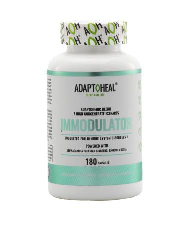 ADAPTOHEAL Immodulator - Adaptogenic Supplement for Well-Being  with Ginseng  Ashwagandha  Reishi Mushroom - Supports Stress Response  Mood Balance and Immune System Function (180 Capsules/700 mg)