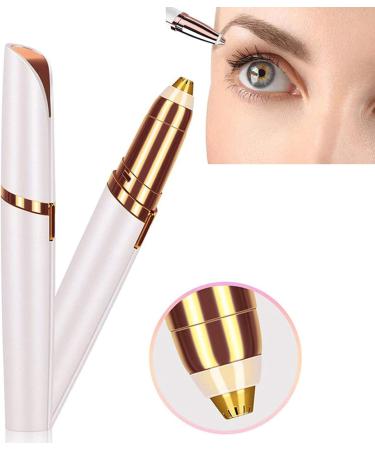 Electric Eyebrow Trimmer for Women - Painless Face Hair Remover & Eyebrow Razor with Comb - Perfect for Mustache & Chin Hair (White) - Buy Online on GoSupps.com