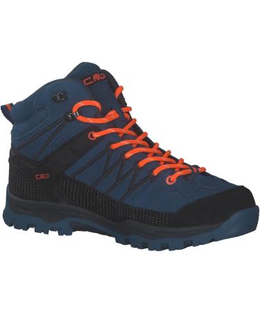 CMP Kids Rigel Mid Trekking Shoes WP | Blue Orange Dusty Blue | Size 39 EU - Best Hiking Shoes for Kids - Buy Online on GoSupps.com
