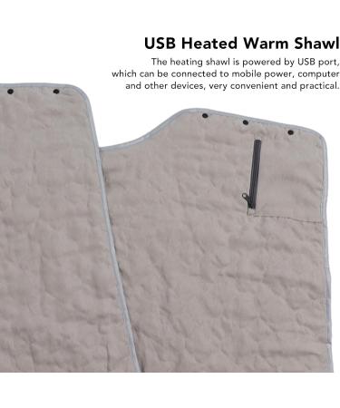 USB Heated Scarf - Gray 3 Speeds | Comfortable Portable Blanket for Camping & Office - Buy Online on GoSupps.com