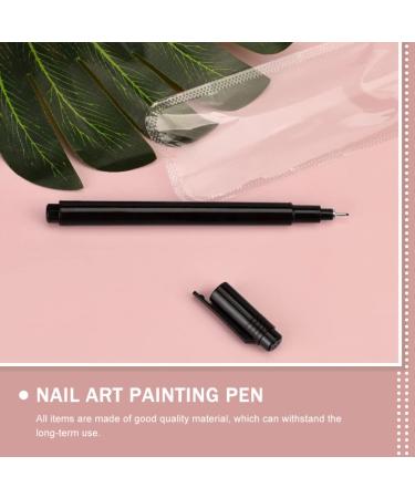 Lurrose Nail Art Accessories: 4-Piece Nail Polish & Art Liner Pen Set for DIY Manicure - Black Nail Device for Beautiful Nail Designs - Buy Online on GoSupps.com