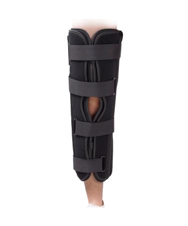 3-Panel Knee Immobilizer Full Leg Support Brace  Aluminum alloy Straight Knee Splint - for Knee Pre-and Postoperative & Injury or Surgery Recovery (Update Size M) Update Medium