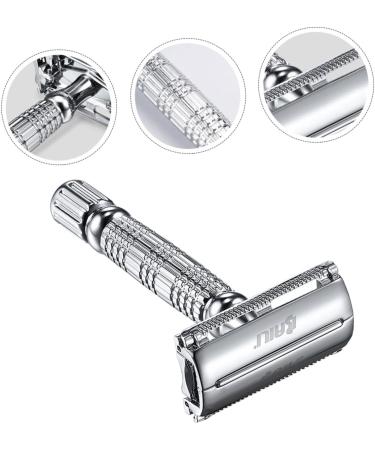 Minkissy Manual Double-Edged Razor for Men | Classic Face & Body Razor | Premium Beard Shaving Tool - Buy Online on GoSupps.com