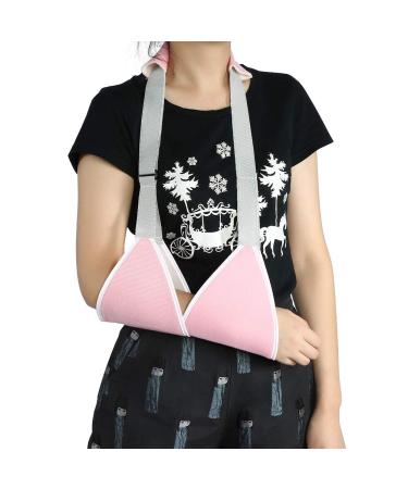 Arm Harness Arm Sling for Shoulder Injury Sprain Fracture Brace Strap Elbow Support Sling Adjustable Kids Arm Harness Provides Support for Broken Elbow Wrist Arm Shoulder pink