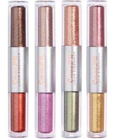Liquid Glitter Eyeshadow | Long Lasting Quick-Drying Eyeshadow Makeup Set - Shimmer 8 Colors Double Head Design Multi-Dimensional Eye 02 - Buy Online on GoSupps.com