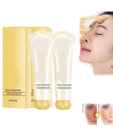 Honey Tearing Mask Peel Honey Mask Mask Dead Skin Clean Pores Shrink Blackhead Control Honey Peel Mask for Face Mask Dead Skin Clean Pores (2pcs)