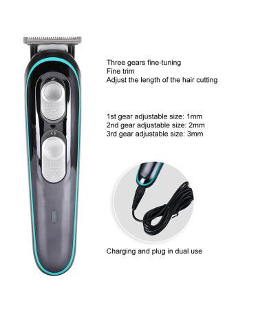 USB Rechargeable Hair Clipper Trimmer for Men - Cordless Grooming Kit with 3 Fine Tuning Gears | International Shipping - Buy Online on GoSupps.com
