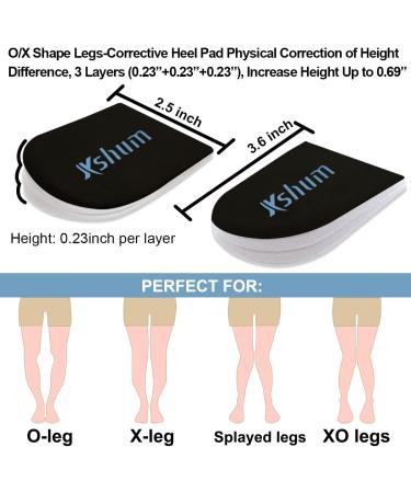 Xshum Adjustable Supination & Overpronation Insoles - Medial & Lateral Heel Cups for Foot Alignment, Knee Pain, Bow Legs, Osteoarthritis - Large Black - Buy Online on GoSupps.com