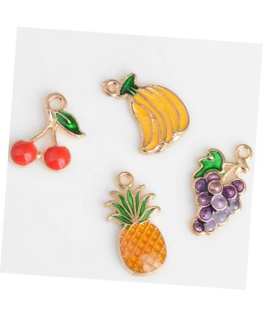 TEHAUX 150 Pcs Fruit Drop Oil Pendant Pineapple Earrings Food Charms Key Chain Accessories Cute Bracelet - Buy Online on GoSupps.com