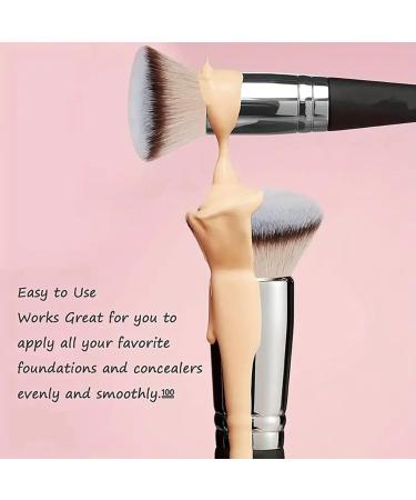 WMZWY Makeup Brushes Dual-ended Foundation Brush Concealer Brush Brush Perfect for Any Look Premium Luxe Hair Rounded Flawless Brush Ideal for Liquid Cream Powder Blending. (Black) - Buy Online on GoSupps.com