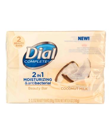 Dial Complete Coconut Milk Beauty Bar Soap - Moisturizing & Antibacterial - 6 Bars Total - Buy Online on GoSupps.com