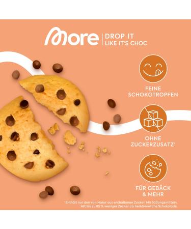 Buy More Light Chocolate Drops | Whole Milk 3 x 250g | Low Sugar Chocolate Sprinkles for Baking & Snacking - International Shipping - Buy Online on GoSupps.com