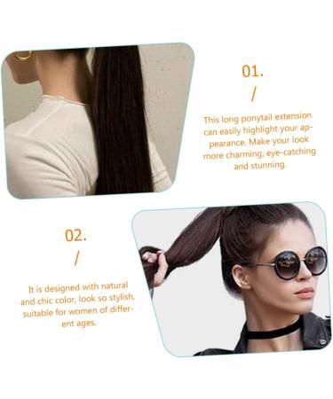 Ipetboom Long Tie Ponytail Straight Hair Extension Women Hair Extensions Hair Extensions for Braids Synthetic Straight Ponytail Extension Synthetic Ponytail Extension Ponytail Extension Wig - Buy Online on GoSupps.com