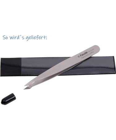 Faude Combination Tweezers - Pointed Splinter & Eyebrow Tweezers for Ingrown Hairs | Stainless Steel Precision Tool - Buy Online on GoSupps.com