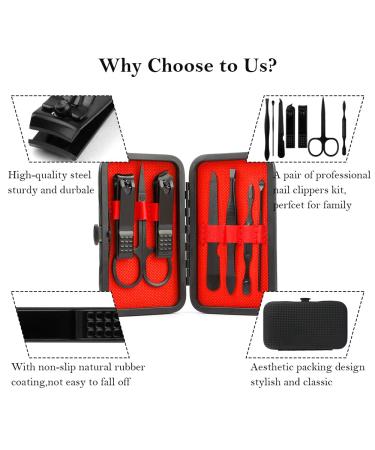 8-in-1 Professional Manicure Set - Nail Clipper Kit & Grooming Tools for Men Teens & Boyfriends | Stainless Steel Nail Care Gifts - Buy Online on GoSupps.com
