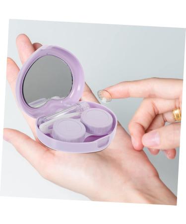 JECOMPRIS Contact Lens Container | Travel-Friendly Organizer for Eyes | Violet Storage Case - 7.2x5.8x2cm - Buy Online on GoSupps.com