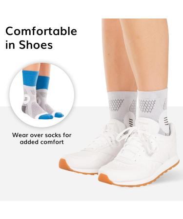 BraceAbility Neuropathy Socks - Peripheral Neuritis Therapy Compression Diabetic Open-Toe Foot Sleeves for Ankle Gout Nerve Damage Pain in Legs and Feet Relief Brace for Men and Women (M - 1 Pair) Medium Grey - Buy Online on GoSupps.com