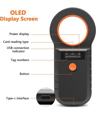 RFID Microchip Reader for Dogs & Cats - Chiplesger 134.2kHz 128 Memory ISO11784/85 Animal Identification - Buy Online on GoSupps.com