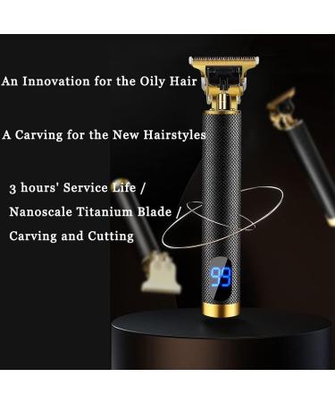 OSMARI Hair Clippers for Men Electric Cordless Barber Clippers Zero Gapped Cutting T-Blade Hair Cutting Bread Trimmer Professional Rechargeable Trimmer (LCD Black) - Buy Online on GoSupps.com