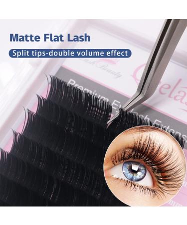 Mink Matte Ellipse Flat Eyelash Extensions 0.20mm C Curl 9mm - Rich Black Soft | Professional Salon Use - Buy Online on GoSupps.com