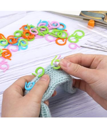 Yizzvb 50 Pcs Crochet Stitch Markers & Knitting Rings with Plastic Box - Sewing Accessories & Large-Eye Needles for DIY Crafts - Buy Online on GoSupps.com