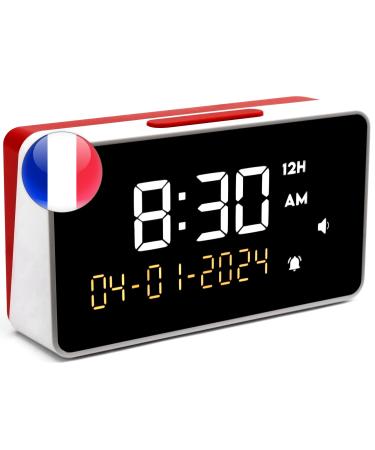 French Talking Alarm Clock - Speaks FRENCH French Voice