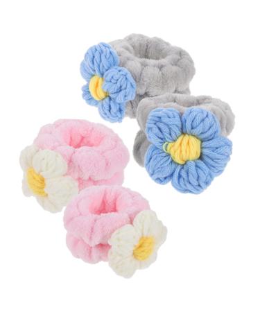 PLAFOPE 2 Paires De Bracelets De Lavage Du Visage Bandes De Cheveux Bracelets Portables Bracelets De M nage Supports De Manches Pour Femmes Bracelets Pratiques Bandes