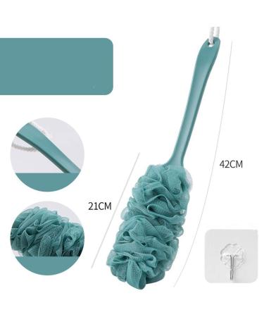 ZMTONE Long Handle Shower Back Scrubber - Soft Nylon Mesh Bath Brush for Men and Women - White - Buy Online on GoSupps.com