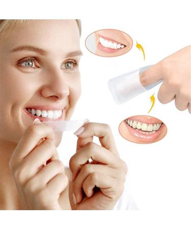 Effective Teeth Whitening Strips - 7 Pairs for Yellow Teeth & 2 Finger Toothbrushes | Brighten Your Smile Today! - Buy Online on GoSupps.com