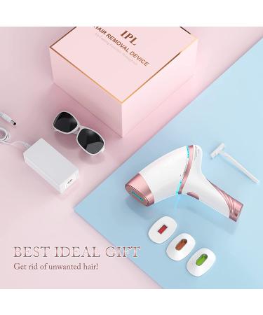 IPL Laser Hair Removal Device with Ice Compress System - Unlimited Flashes - Permanently Reduces Body & Facial Hair - Rose Gold - Buy Online on GoSupps.com