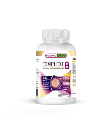 Natural B-Complex Vitamins | Vitamins B1 B2 B3 B5 B6 B9 and B12 | Strengthens the Immune System | Provides Extra Energy | Protect the Cardiovascular System | 60 Capsules