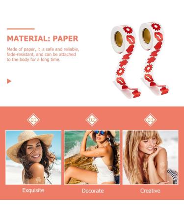 2 Rouleaux D'autocollants Autobronzants Corps Autocollants de Bronzage Auto-adh sifs Rouges Diam tre 3 8 Cm 500 Pi ces par Rouleau D cor Solaire pour Bains de Soleil - Buy Online on GoSupps.com