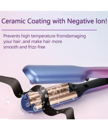 16mm Deep Hair Waver Curling Iron - Dual Voltage Ceramic Crimper & Adjustable Temperature Hair Tool for Wavy Styles - Buy Online on GoSupps.com