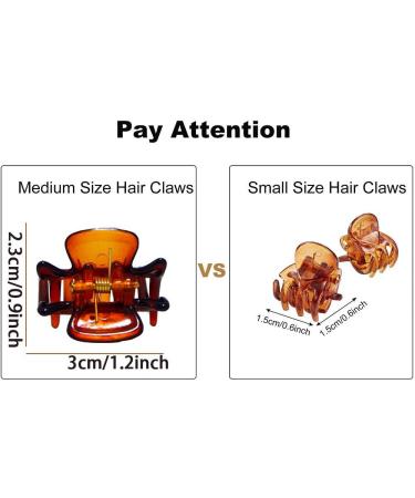 12 PCS Small Brown Hair Clips - 1.2 Inches Medium Size Hair Claws for Women - Stylish Butterfly Hair Clamp Set - Buy Online on GoSupps.com