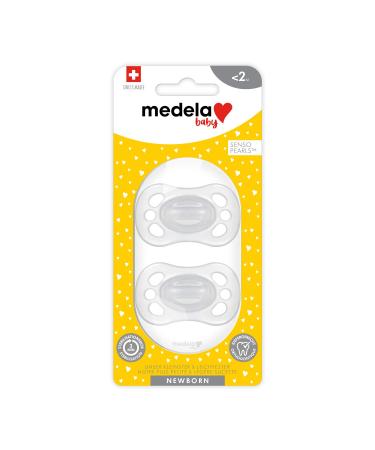 Medela Baby Pacifier 2-Pack | Newborn 0-2 Months | Silicone- and BPA-Free | Includes Sterilizing Case | Natural Suckling Support | Clear Transparent Design - Buy Online on GoSupps.com