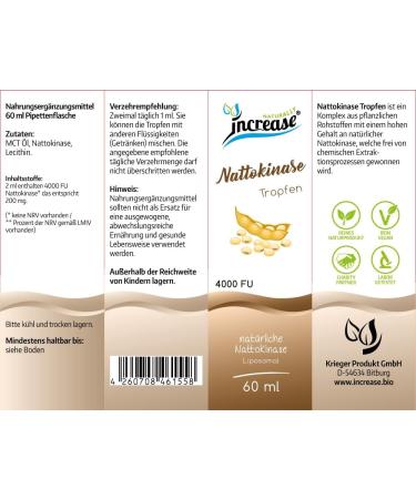 Highly Dosed Liposomal Nattokinase Drops - (120 000 FU nattokinase per pack) 4000FU nattokinase per daily dose - MCT oil - High Bioavailability - Buy Online on GoSupps.com
